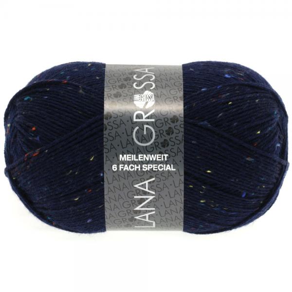 Ein Knäuel Meilenweit 150 Tweed Farbe 8816 Nachtblau